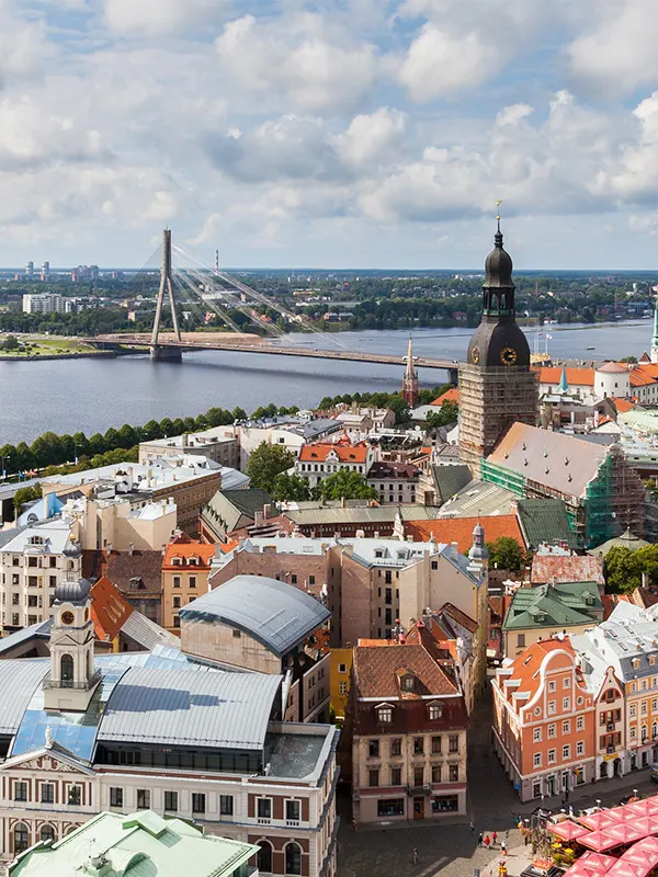 Luftaufnahme von Riga in Lettland